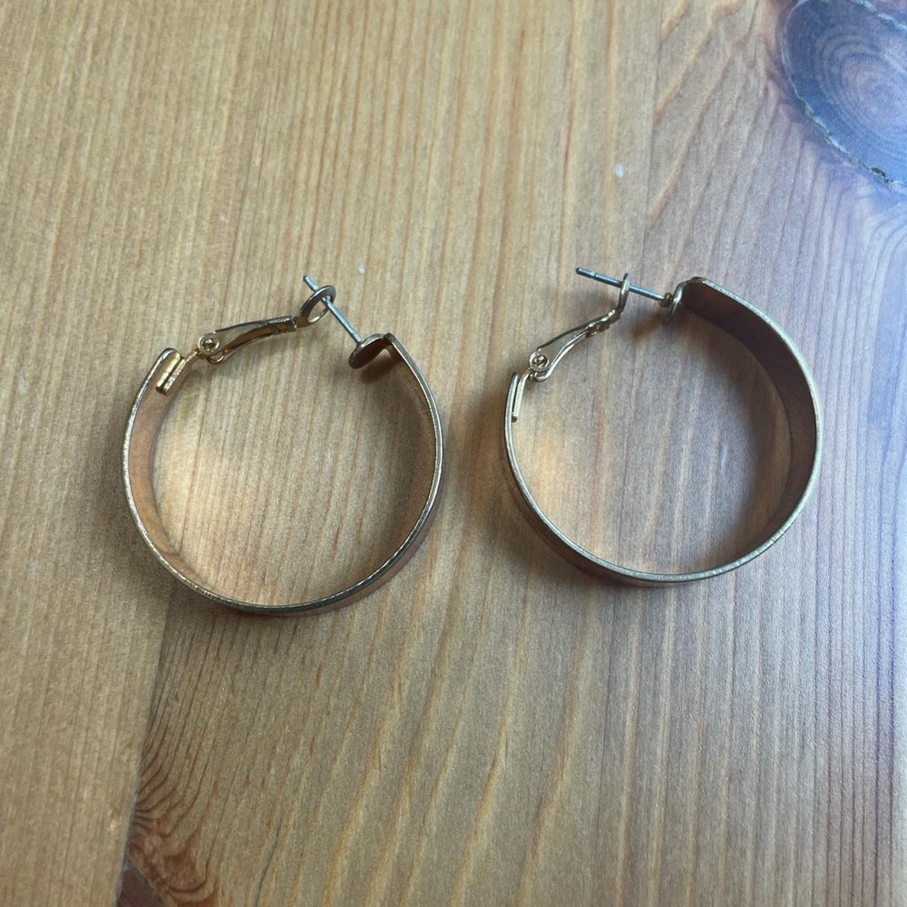 Trendy Brass Hoop Earrings